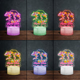 Mama Bear - Personalized Mother Shaped Plaque Light Base