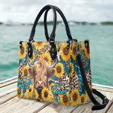 Just A Girl Who Loves Cows - Personalized Leather Handbag