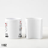 I Like His Beard I Love Her Butt - Personalized Couple Matching Heart Handle Mug