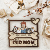 Best Fur Mom Dad Ever - Personalized Dog 2 Layered Wood Sign / Wood Plaque