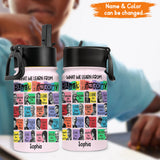 What We Lean About Black History - Personalized African American Kids Water Bottle