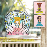 Namaste - Personalized Yoga Window Hanging Suncatcher Ornament