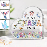 Best Mom Nana Ever - Personalized Grandma Custom Shaped Acrylic Plaque