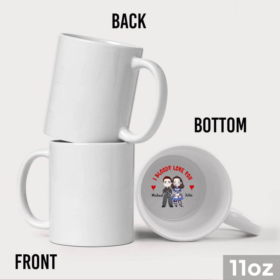 I Bloody Love You - Personalized Couple Hidden Message Mug