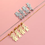 Necklace With Kids Charms Custom Birthstone - Personalized Mother Necklace With Kids Charms