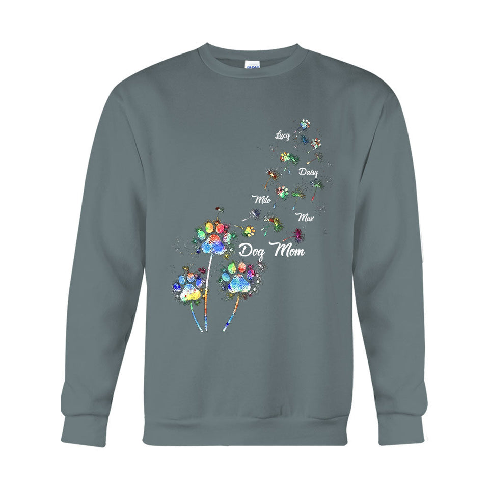 Dog Mom/ Cat Mom/ Pet Mom Colorful Dandelion - Personalized Dog T-shirt And Hoodie