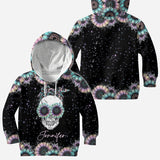 Zero F Given Pink Blue Sunflower - Personalized Skull All Over Shirt