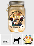 You Left Paw Prints On My Heart - Personalized Dog Mason Jar Light