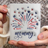 Firework America Flag - Personalized Mother Mug
