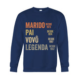 Marido Pai Vovô Legenda Desde - Personalized Grandpa T-shirt And Hoodie