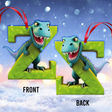 Dinosaur Letter Ornament - Personalized Kid Ornament