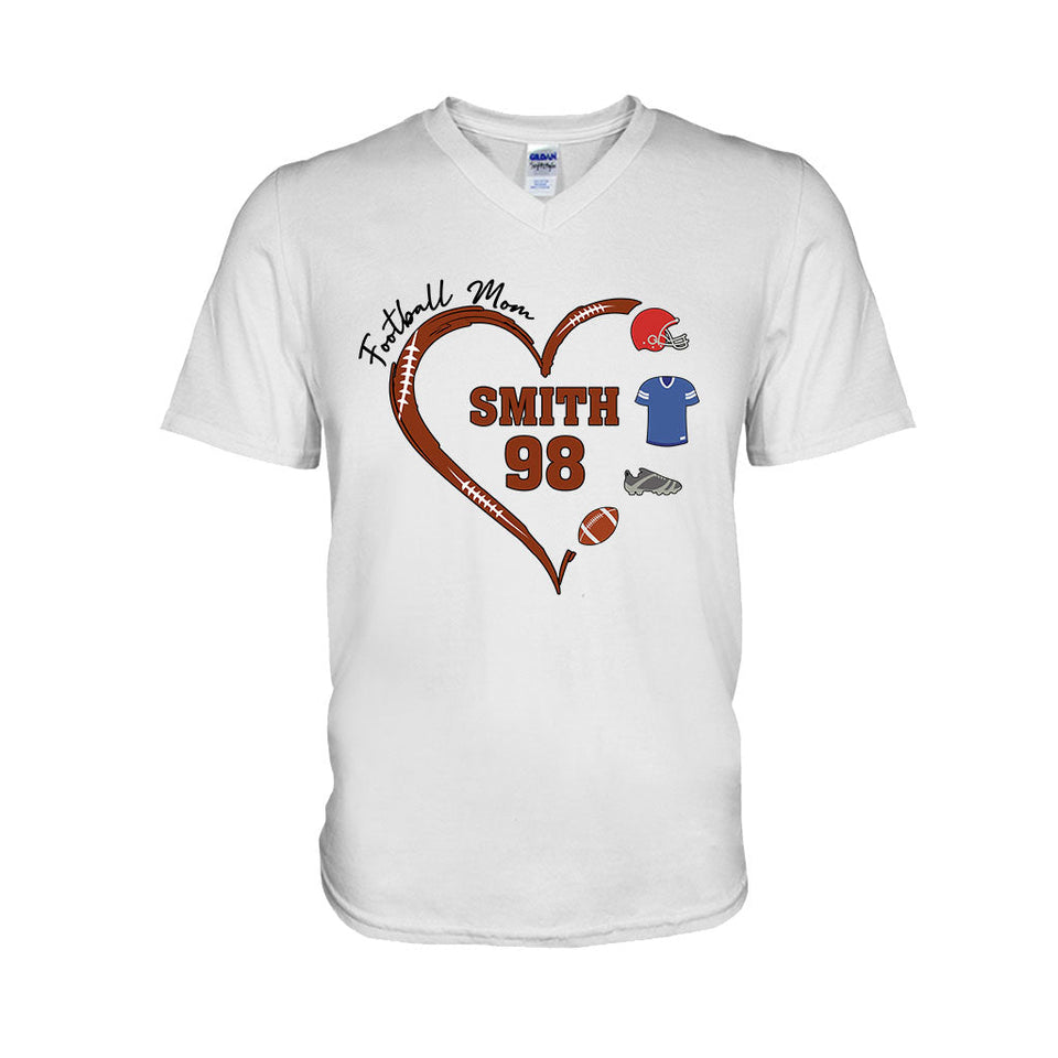 Football Mom - Personalized Football T-shirt And Hoodie