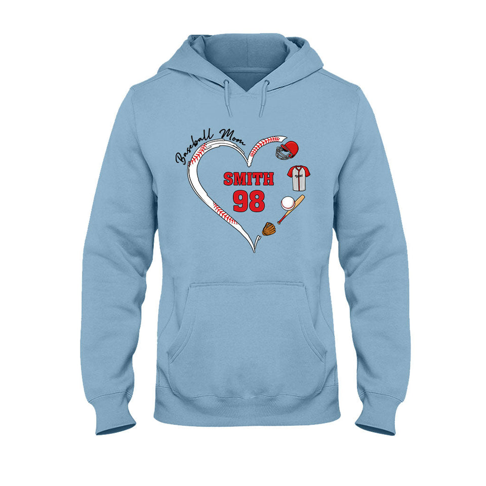 Baseball Mom - Personalized Baseball T-shirt And Hoodie