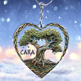 Tree Of Life Scandinavian Mythology Rustic Style - Personalized Irish Keychain