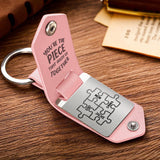 Mom You Are The Piece That Holds Us Together Family Puzzles - Personalized Mother Leather Photo Keychain