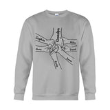 Hand In Hand - Personalized Grandpa T-shirt And Hoodie