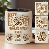 Best Dog Mama Ever - Personalized Dog Accent Mug