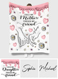 First My Mother Forever My Friend - Personalized Mother Blanket