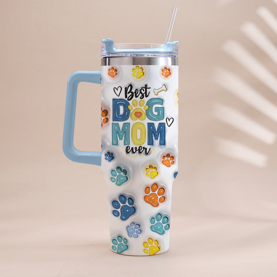 Best Dog Dad/ Mom Ever - Personalized Dog Tumbler With Handle