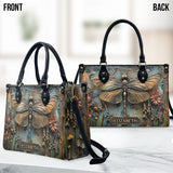 Stunning Dragonfly - Personalized Dragonfly Leather Handbag