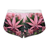 Pink Stoner Chick - Personalized Weed Hollow Tank Top and Women Shorts