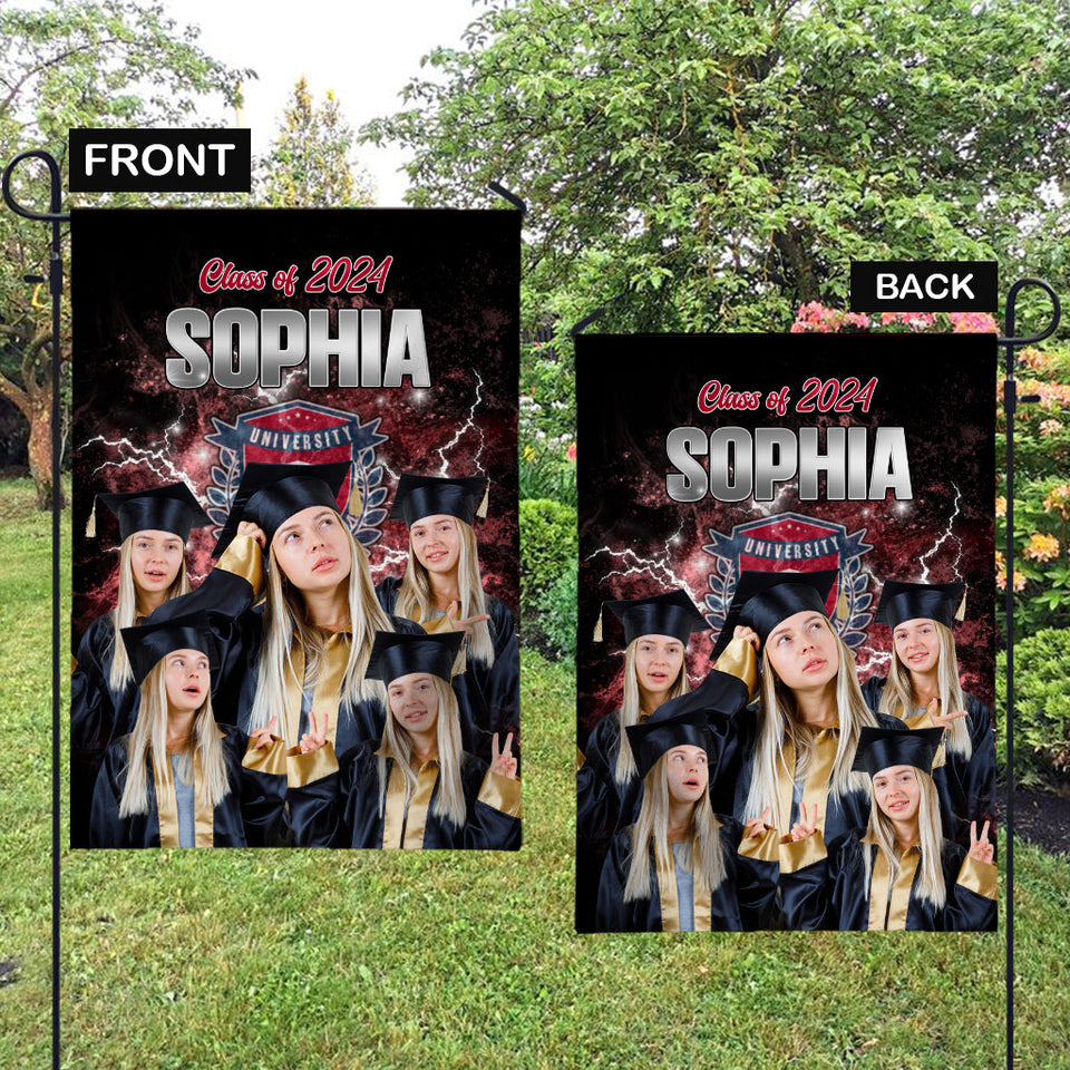 Proud Graduation 2024 - Personalized Graduation Garden Flag