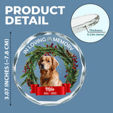 In Loving Memory Of - Personalized Dog Round Shaped Glass Ornament