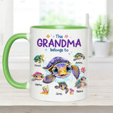 This Grandma Nana Gigi Belongs To - Personalized Grandma Accent Mug