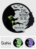 The Witch Is In - Personalized Witch Shaped Doormat