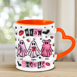 Mean Ghouls - Personalized Bestie Heart Handle Mug