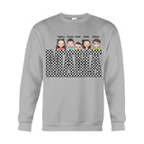 Vintage Checkered Mama Dada Mini Grandma Grandpa - Personalized Mother T-shirt And Hoodie