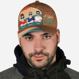 Proud Father Mother Grandma Grandpa Of A Few Kids - Personalized Father Classic Cap