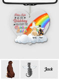 Drive Safe We Are Watching You From The Rainbow Bridge - Personalized Dog Transparent Car Ornament