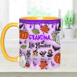Grandma Of Little Monsters Any Title - Personalized Grandma Accent Mug