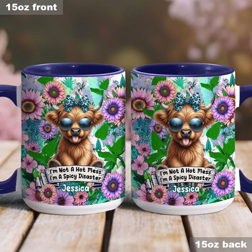 I'm Not A Hot Mess - Personalized Accent Mug