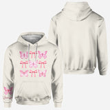 Pink Ribbon Coquette Bow Watercolor Butterfly - Personalized Butterfly All Over Shirt