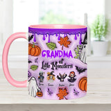 Grandma Of Little Monsters Any Title - Personalized Grandma Accent Mug
