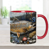 Love Fishing - Personalized Fishing Accent Mug