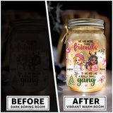 We Are More Than Friends We Are Like A Really Small Gang - Personalized Bestie Mason Jar Light