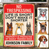 Life Is Short - Personalized Dog Rectangle Metal Sign