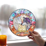 Soulmates Wolves - Personalized Wolf Window Hanging Suncatcher Ornament