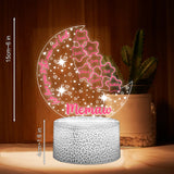 We Love You To The Moon And Back - Personalized Grandma Shaped Plaque Light Base