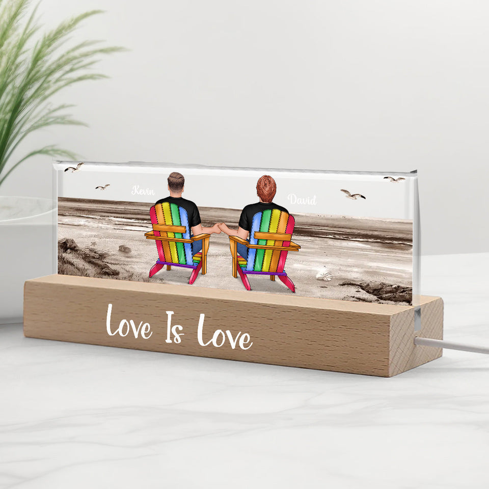 Love Is Love - Personalized LGBT Support Custom LED Night Light