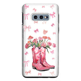 Cowgirl Boots Coquette - Personalized Horse Clear Phone Case