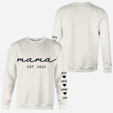 Mama Est. Kids Children Names On Sleeves - Personalized Mother All Over Shirt