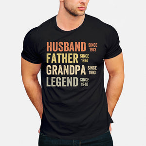 Dad Grandpa Legend - Personalized Father T-shirt And Hoodie