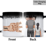 Daddy's Team Fist Bump To Us You Are The World - Personalized Father Mug