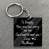 Custom Photo Now You Can Carry Me Too - Personalized Father Keychain