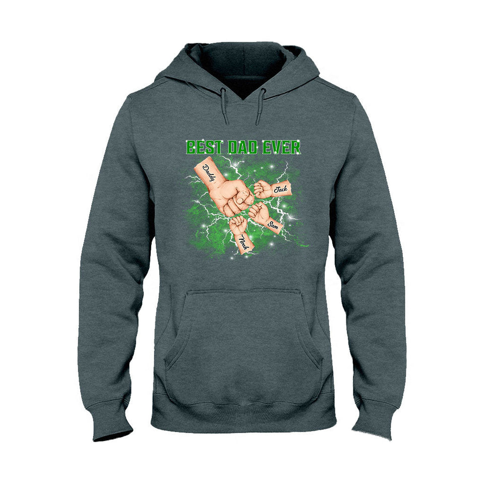 Bootleg Father & Kids Fist Bump - Personalized Father T-shirt And Hoodie