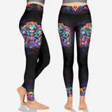 Cute Dolls La Catrina - Personalized Skull Hoodie and Leggings